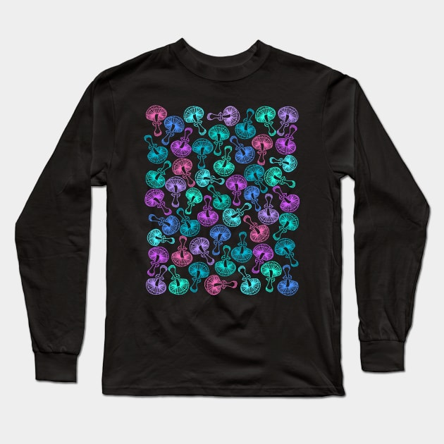 Mushroom Pattern Long Sleeve T-Shirt by srojas26